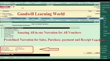 Tally TDL for Amazing All in one Narration TDL  : Tally Add for All in one Narration TDL