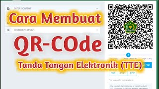Cara Membuat QR Code Tanda Tangan elektronik (TTE)