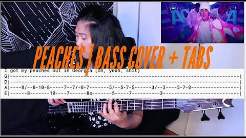 Justin Bieber - Peaches ft. Daniel Caesar, Giveon | BASS COVER WITH TABS • Keen Quest