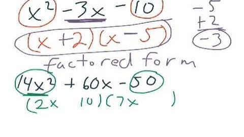 FACTORING QUADRATIC EXPRESSIONS part 1
