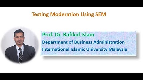 Moderation testing in SEM