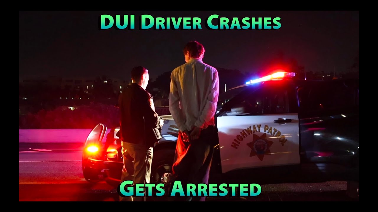 DUI Driver Crashes His Car and Gets Arrested - YouTube
