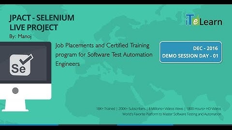 Selenium Live Project Demo Day 01 (JPACT Program)