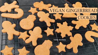 Vegan Gingerbread Cookies #vegancookies #vegangingerbread #gingerbread #cookies #nithakitchen