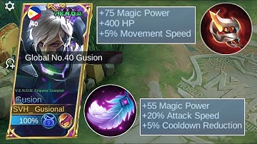 WHEN GLOBAL GUSION ABUSE THIS GLOWING FEATHER BUILD!! (you must try!!) | MLBB
