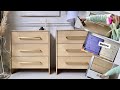 Ikea Rast Hack/Furniture Flip ✨NEW✨ “wood” Pottery Barn look oversized Nightstands Dupe boho bedroom