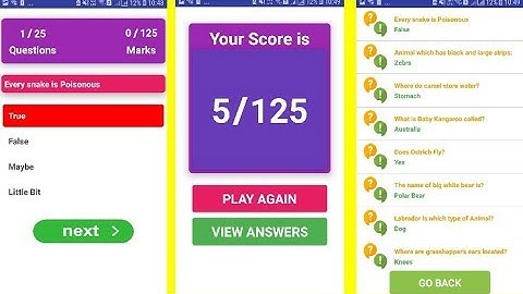 Offline Quiz App aia for kodular 2019