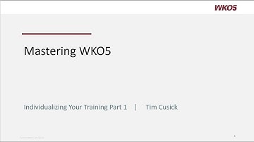 WKO5 Webinar:  Mastering WKO5 Part 1