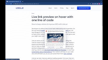 Linkz.ai live link preview on hover