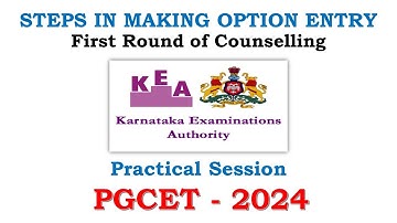 PGCET 2024: Step-by-Step Guide for First Round Counselling Option Entry | MBA/MCA/M.Tech