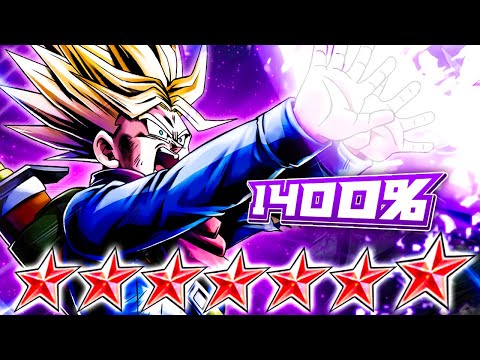 Dragon Ball Legends) ZENKAI 7, 1400%, 14 STAR SSJ2 TRUNKS! UPPER Z