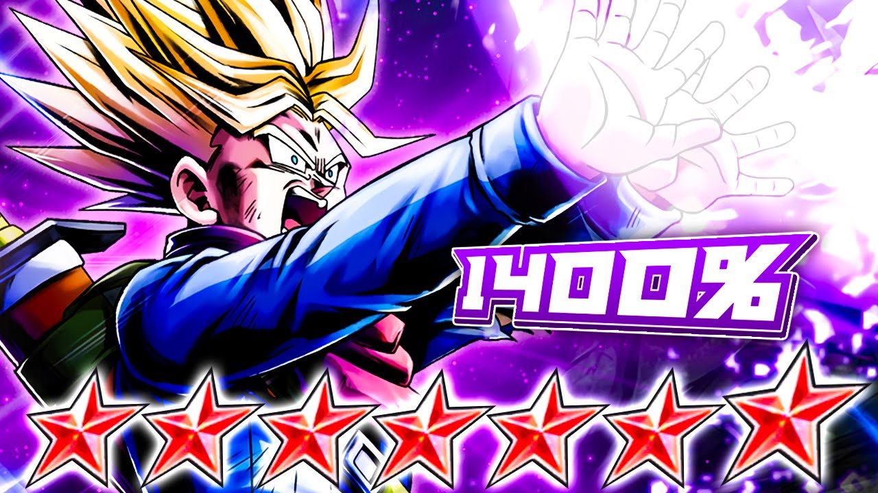 Dragon Ball Legends) ZENKAI 7, 1400%, 14 STAR SSJ2 TRUNKS! UPPER Z