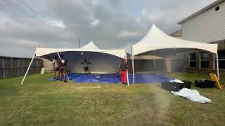 20X40 High Peak Tent setup