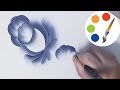 Gzhel, Painting the blue flower step by step, irishkalia