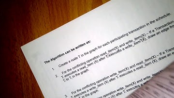 precedence graph algorithm