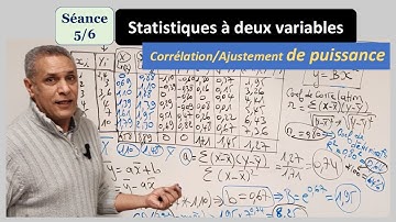 Statistiques à deux variables (Leçon 5/6) : Corrélation et ajustement DE PUISSANCE.