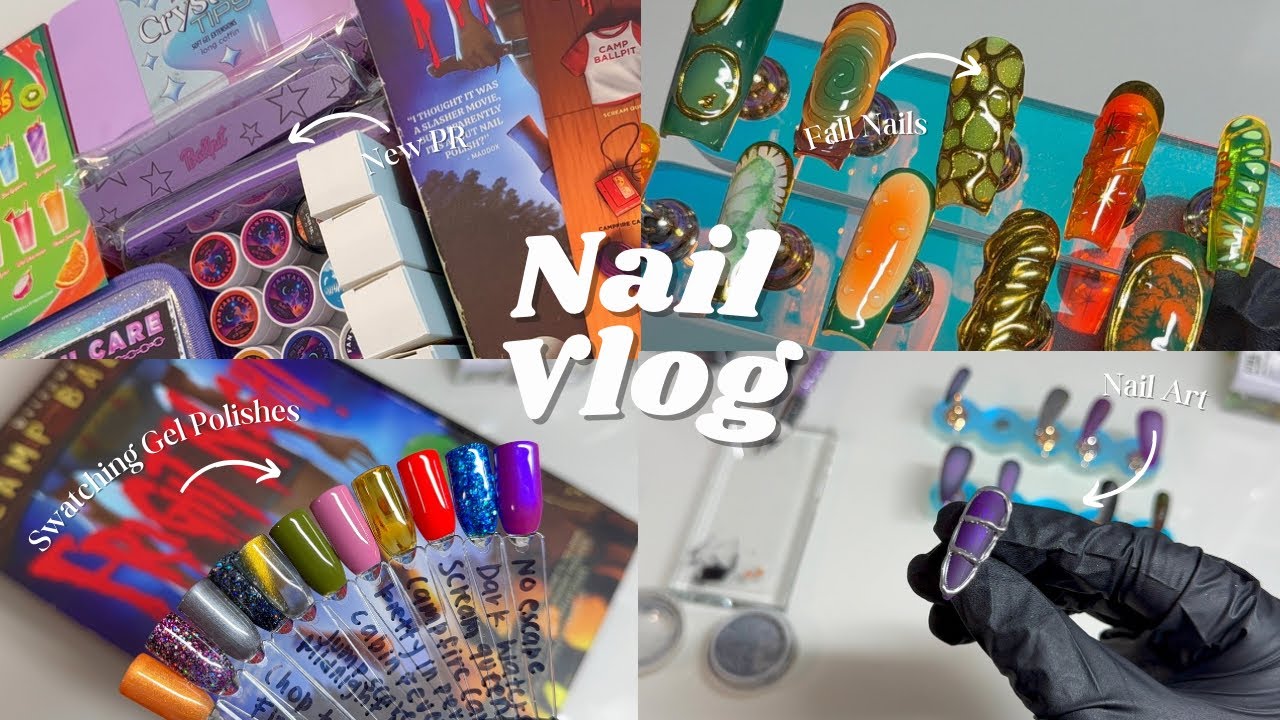 Видеоблог мастера по наращиванию ногтей | Создание осенних наборов + Объявление о назначении амба...