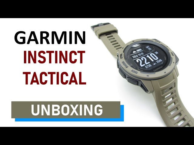 Garmin Instinct Tactical Edition Coyote Tan Unboxing HD (010-02064-71)