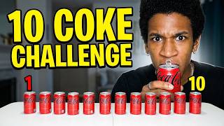 ASMR Drinking 10 Cans of Coke Zero Fast! (Challenge)
