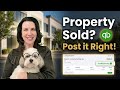 How to post the sale of a property and the closing statement