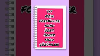 Tyt fizik kararlı doğrusal hareket formülü örnek soru çözümleri #tyt #fizik #aytfizik