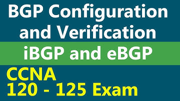 BGP Configuration and verification | iBGP and eBGP | CCNA 120 - 125 Exam