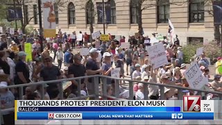 Thousand attend 'Hands Off' protest in downtown Raleigh