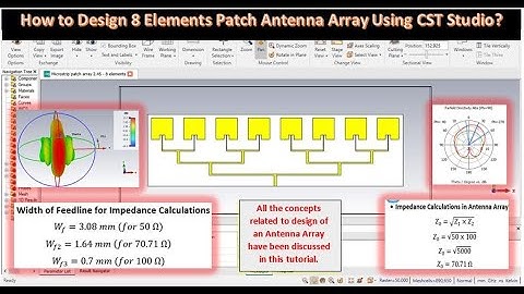 How to Design and Simulate 8 (Eight) Elements Patch Antenna Array Using CST Studio?