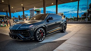 ASMR- Rainy Drive in a Lamborghini Urus | POV