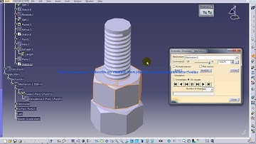 Catia V5|Digital Mockup|DMU Kinematics|Nut and Bolt Simulation