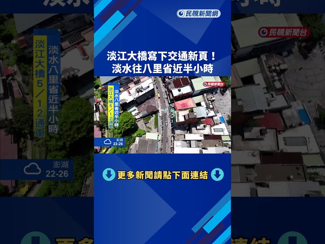 週二通車! 淡江大橋將寫交通新頁 淡水往八里"節省半小時"－民視新聞