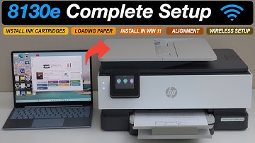 HP OfficeJet Pro 8130e Setup, Initial Setup, Install Ink, Alignment, WiFi Setup, Install In Laptop.