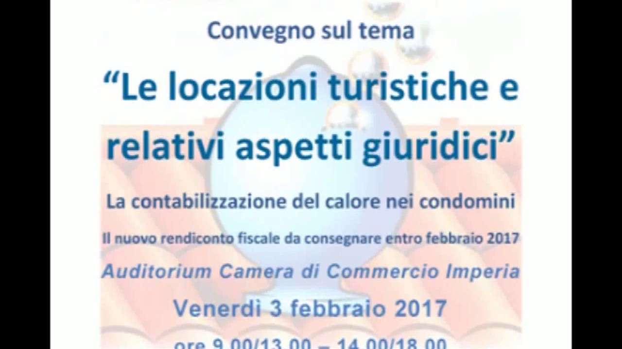 Le Locazioni Turistiche Convegno Venerdi 3 Febbraio Dell Uppi