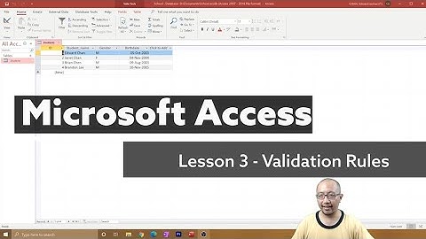 Microsoft Access 365 Lesson 3 - Date Validation (restrict date range)