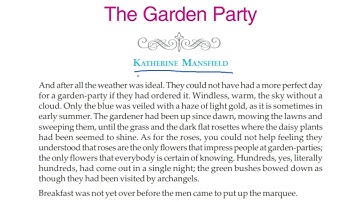 The Garden Party By Katherine Mansfield//Part - 1//Class-11//Semester -2//New Syllabus//W.B.C.H.S.E