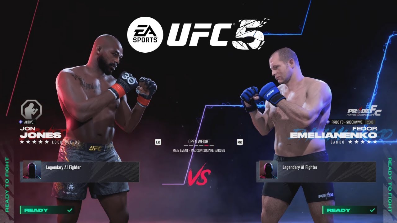 EA Sports UFC 5 — Джон Джонс против Фёдора Емельяненко (легендарный уровень сложности)