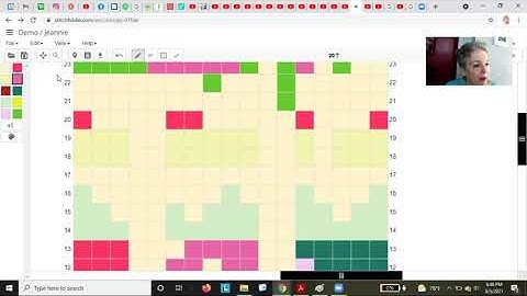 Demo of StitchFiddle software for knitting charts in colorwork and lace, #showandtell #knitting