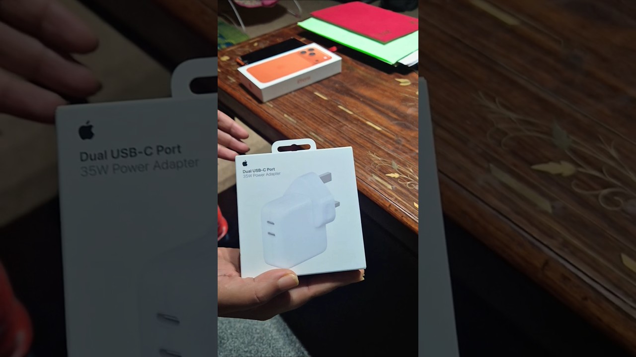 apple dual usb c-port 35w power adapter 