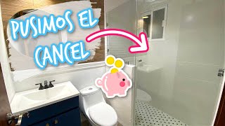 PUSIMOS EL CANCEL DE BAÑO DE CRISTAL TEMPLADO EN EL BAÑO Y AHORRAMOS MUCHO DINERO