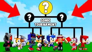 Minecraft: SONIC TOURNAMENT! Sonic the Hedgehog VS Shadow VS Knuckles Eggman VS Infinity VS Tails
