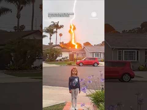 Lightning Nearly Struck This Little Girl!