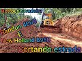 Retroescavadeira Randon RK 406B e New Holland B95B cortando Estrada 🇧🇷🤜🚜🚜🤛👍