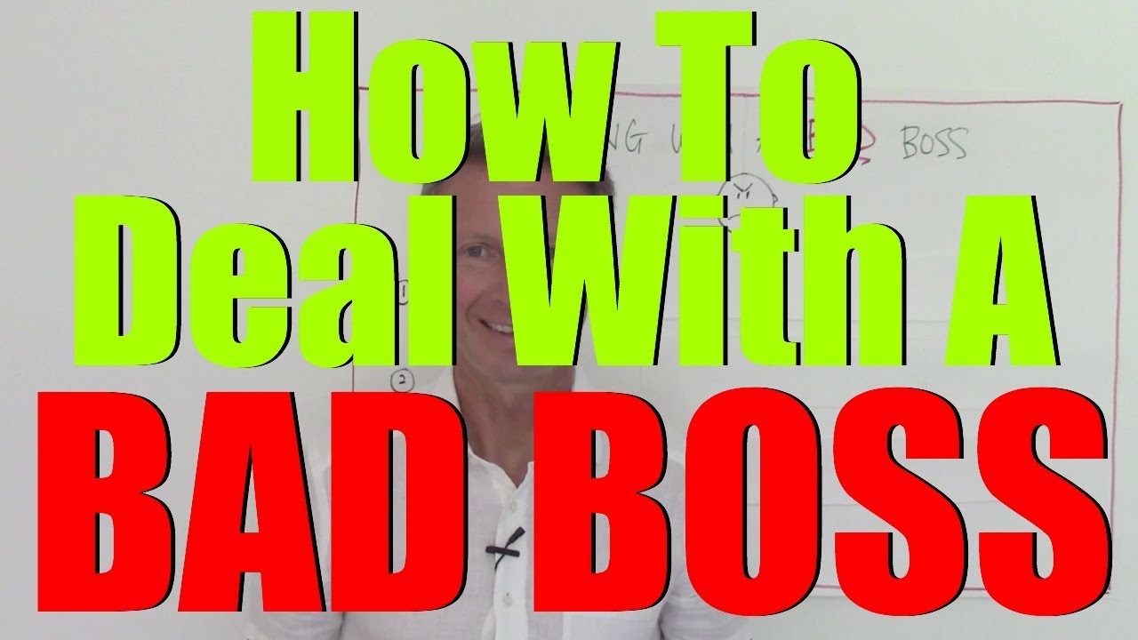 how to deal with a bad boss