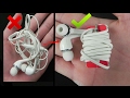 3 Ideas to keep your Earphone from Tangling | Life Hacks