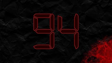 Countdown from 94 to 0 in RED