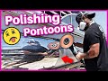 How to polish pontoons  remove sharkhide metal protectant  boat detailing tutorial
