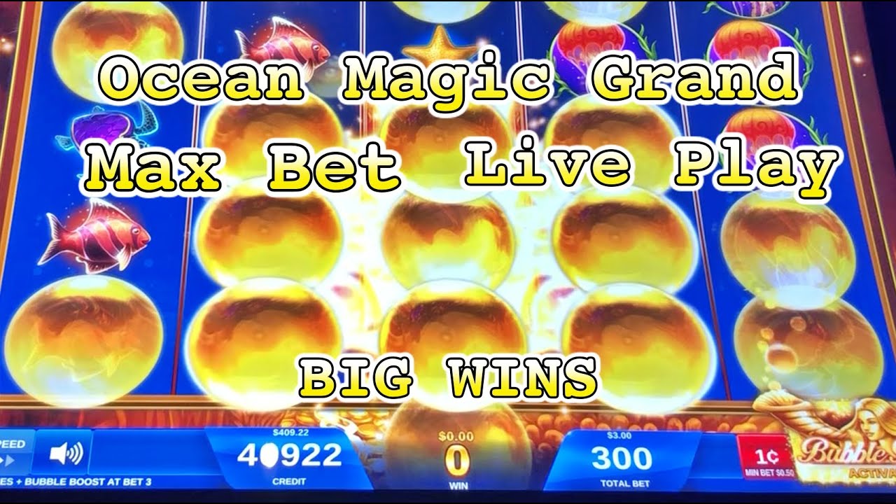 OCEAN MAGIC GRAND SLOT Live Play, Big Wins (Max Bet) YouTube