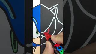 Drawing Sonic × Chrome Metal Sonic Satisfying Art! (#Shorts)