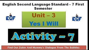 Std 7 English Sem 1 Unit 3 Activity 7