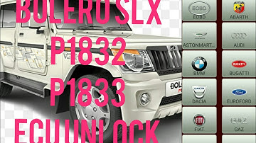 M2di cr Bolero slx starting problem p1832 p1833 Ecu ecm unlock